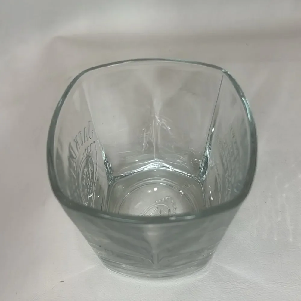 Jack Daniel’s Whiskey Rocks Glass Old No 7 Brand 8 Oz Engraved 3 1/2 In Tall Bar